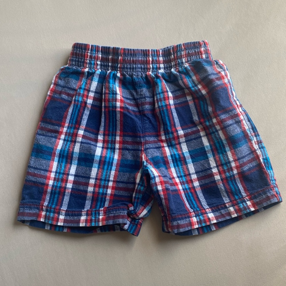 Healthtex Blue & Red Plaid Shorts